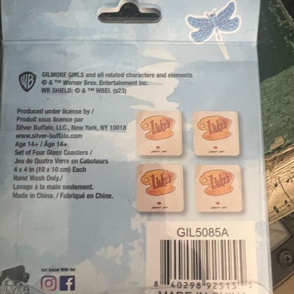 Gilmore Girls Luke's Diner Stars Hollow, CT set of Coasters. New. - Picture 3 of 3